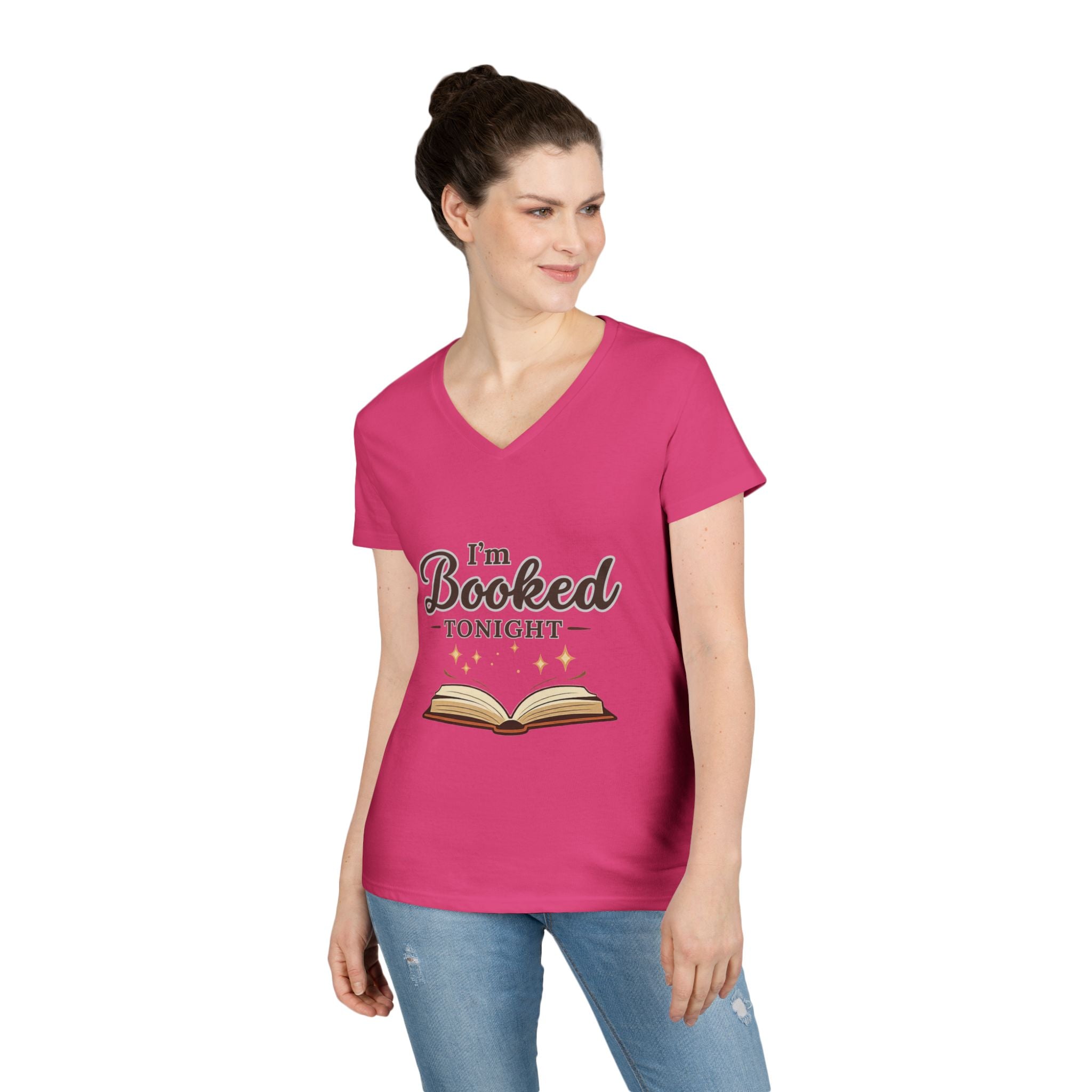 I'm Booked Tonight Ladies' V-Neck T-Shirt