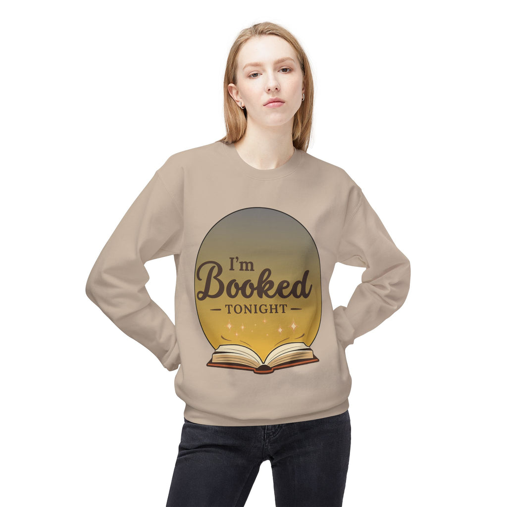 Sweatshirt — I'm Booked Tonight Cozy Reading Crewneck