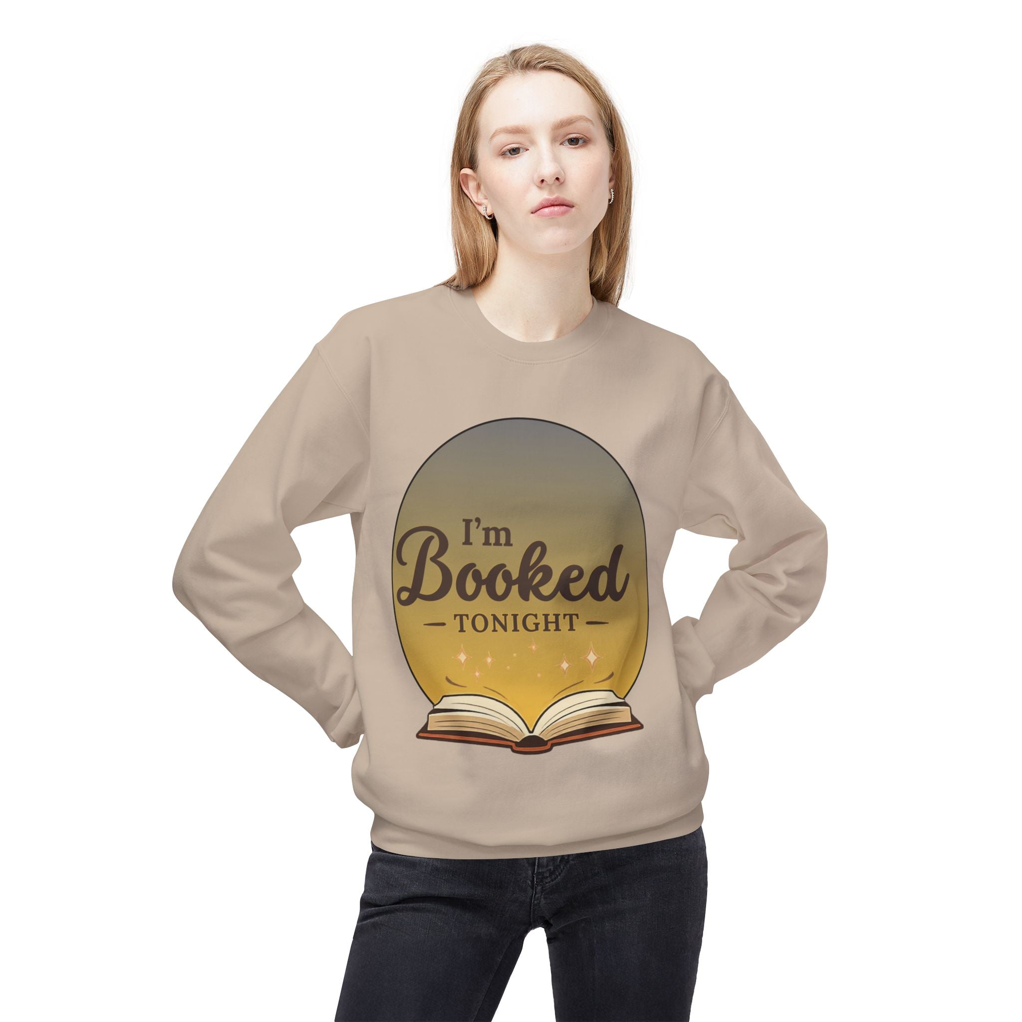 Sweatshirt — I'm Booked Tonight Cozy Reading Crewneck