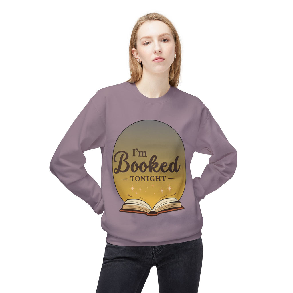 Sweatshirt — I'm Booked Tonight Cozy Reading Crewneck
