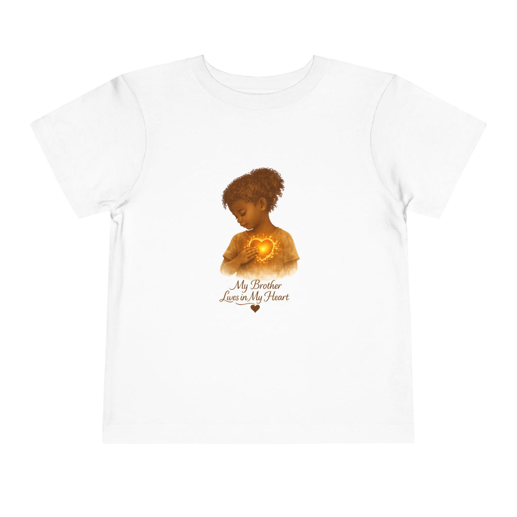 My Brother Lives in my Heart Detailed Gold Silhouette Girl