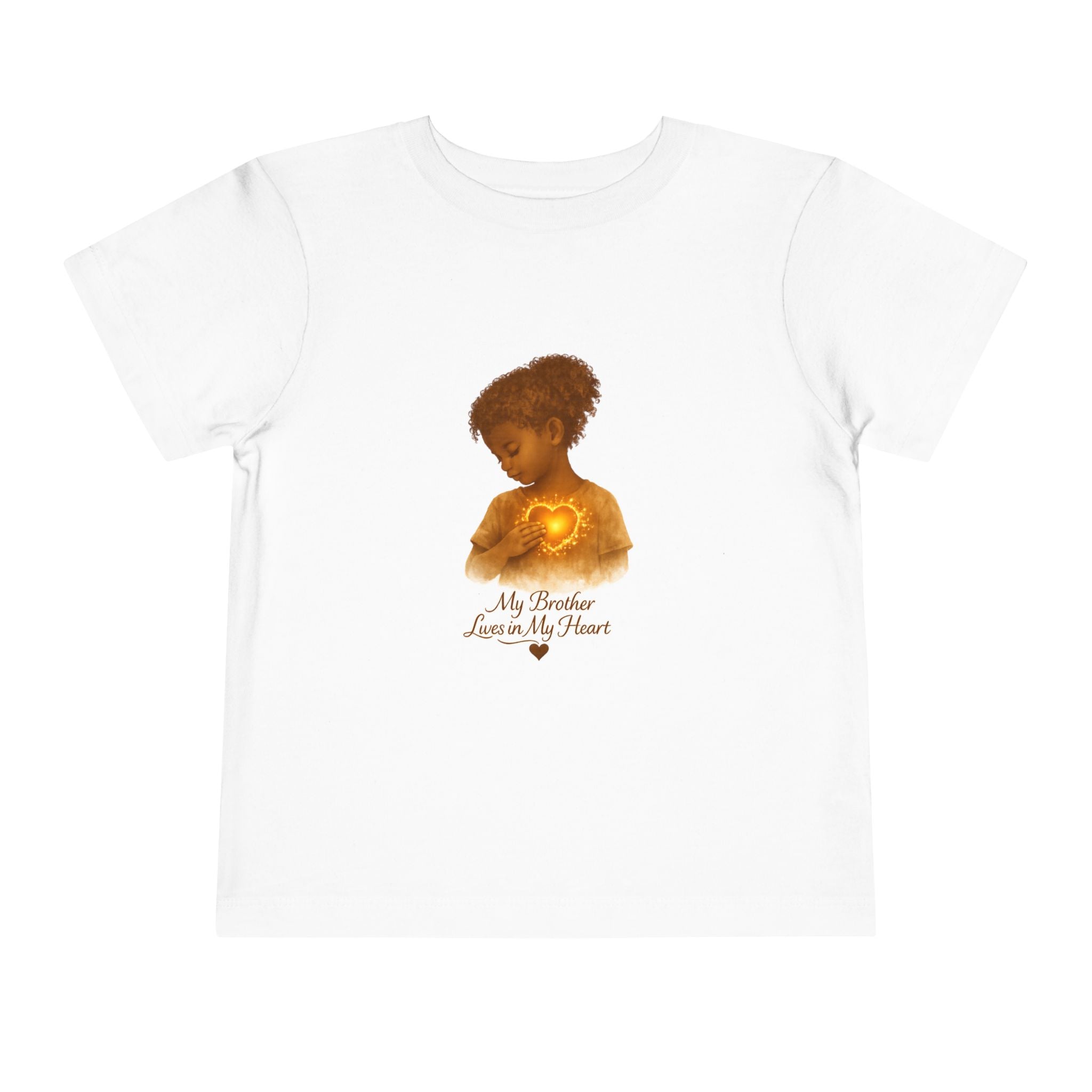 My Brother Lives in my Heart Detailed Gold Silhouette Girl