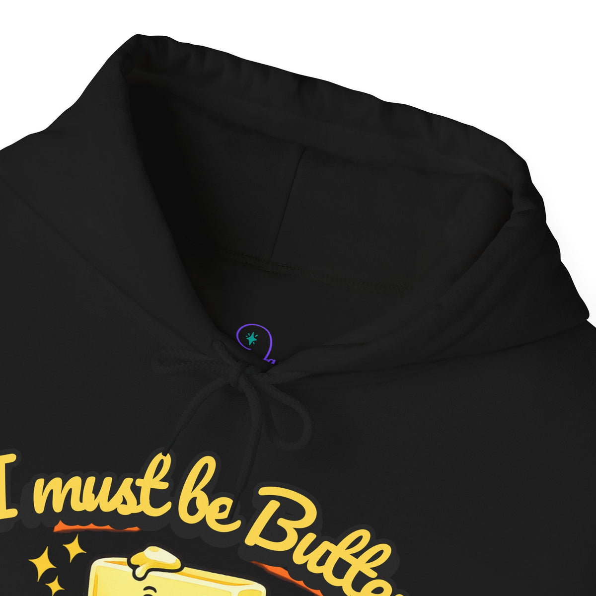 I Must Be Butter because Im on a Roll Hoodie | Cute Butter Illustration