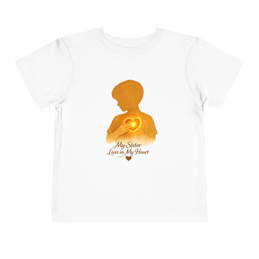 Toddler Tee — "My Sister Lives in My Heart" Boy silhouette