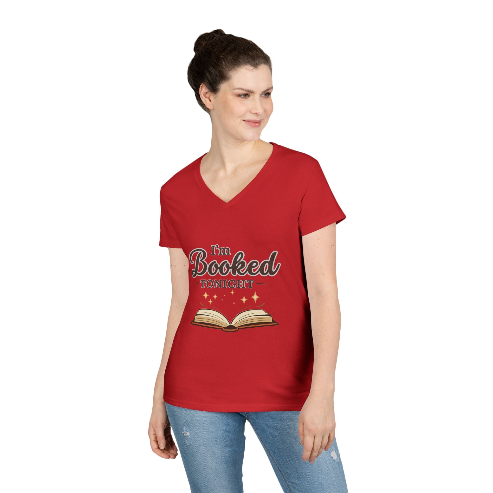 I'm Booked Tonight Ladies' V-Neck T-Shirt