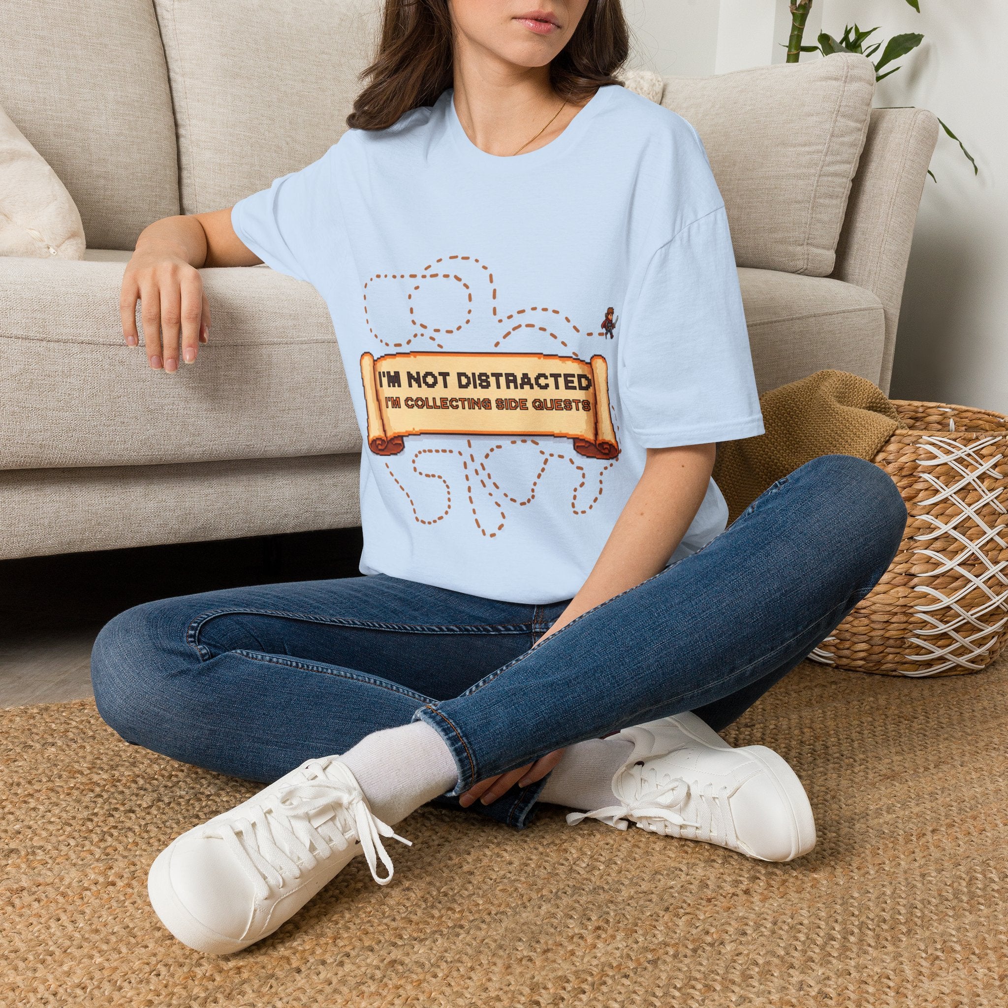 "I'm Not Distracted, I'm Collecting side quests" Adult Graphic Tee