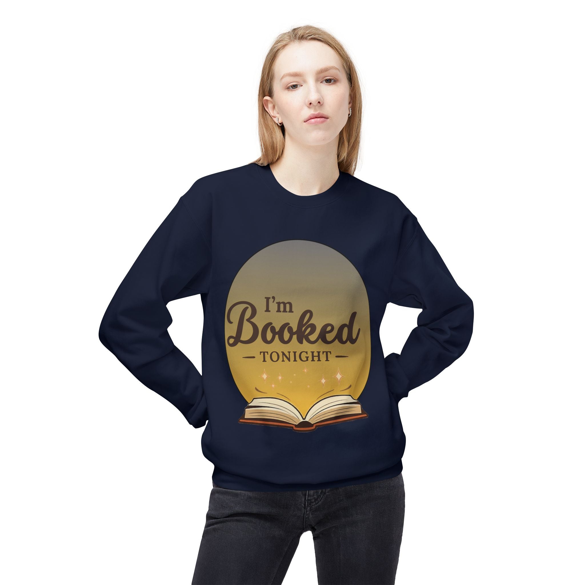 Sweatshirt — I'm Booked Tonight Cozy Reading Crewneck
