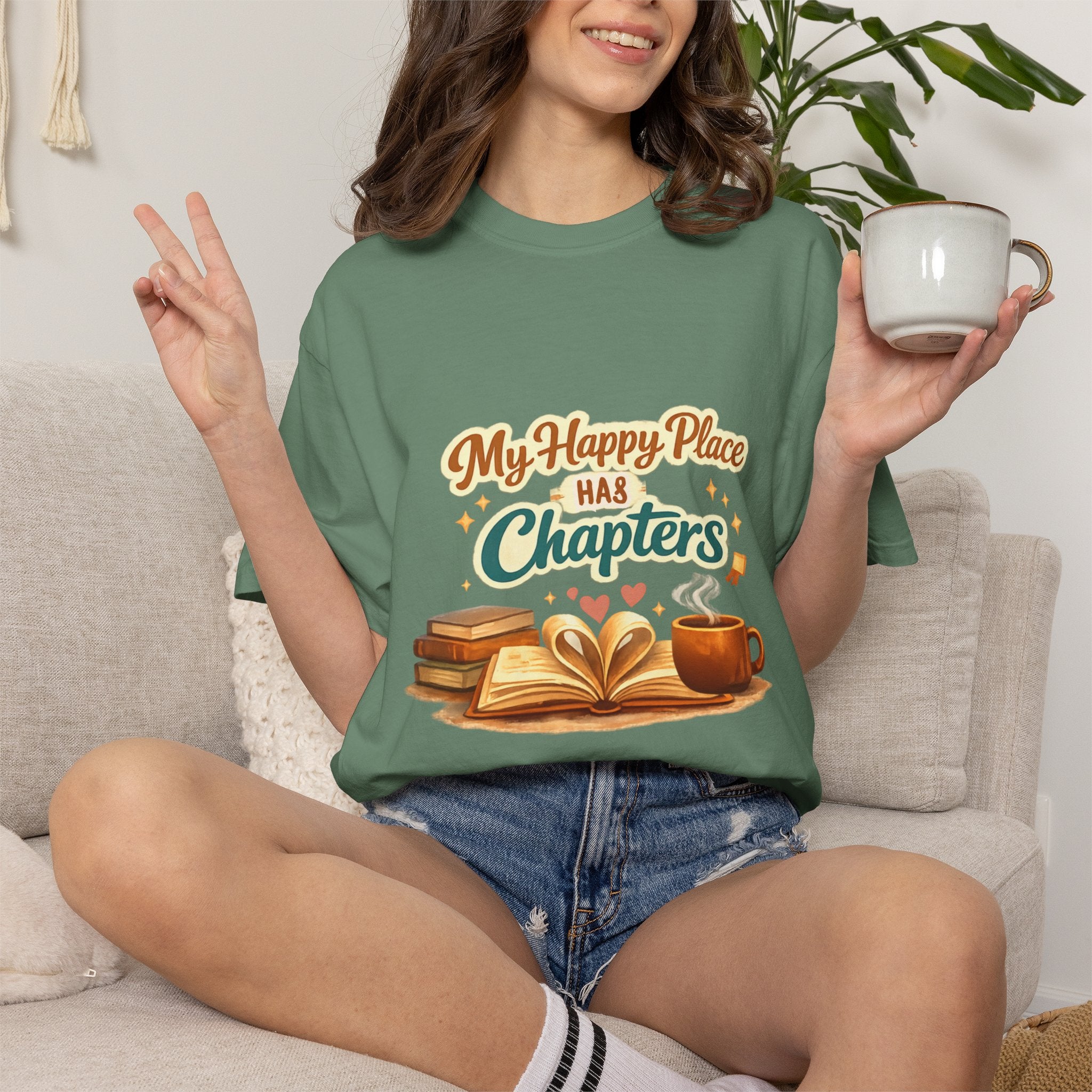 My Happy Place Has Chapters Women's T-Shirt