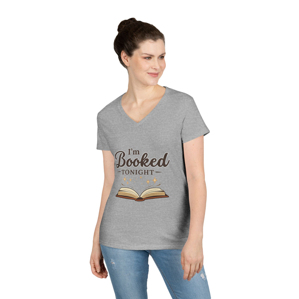 I'm Booked Tonight Ladies' V-Neck T-Shirt