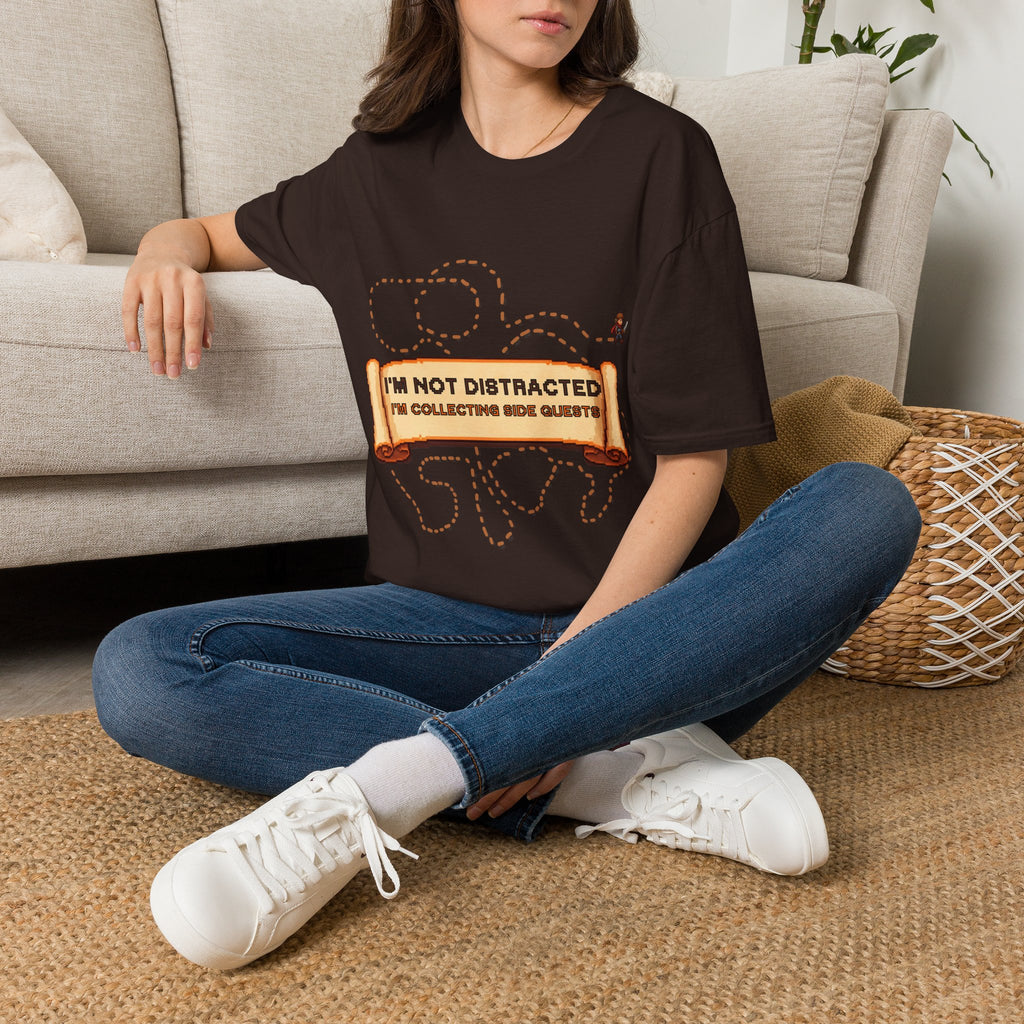 "I'm Not Distracted, I'm Collecting side quests" Adult Graphic Tee