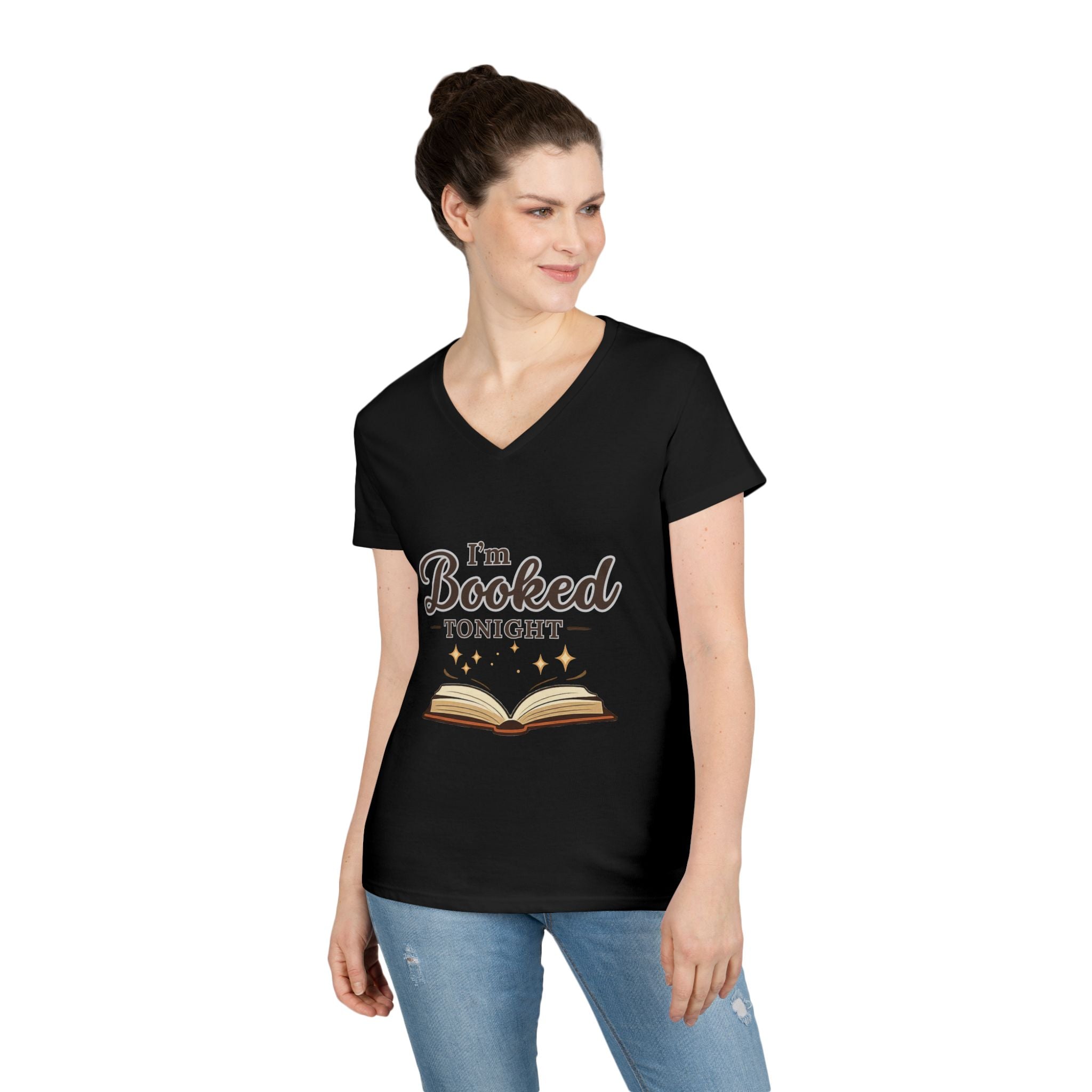 I'm Booked Tonight Ladies' V-Neck T-Shirt