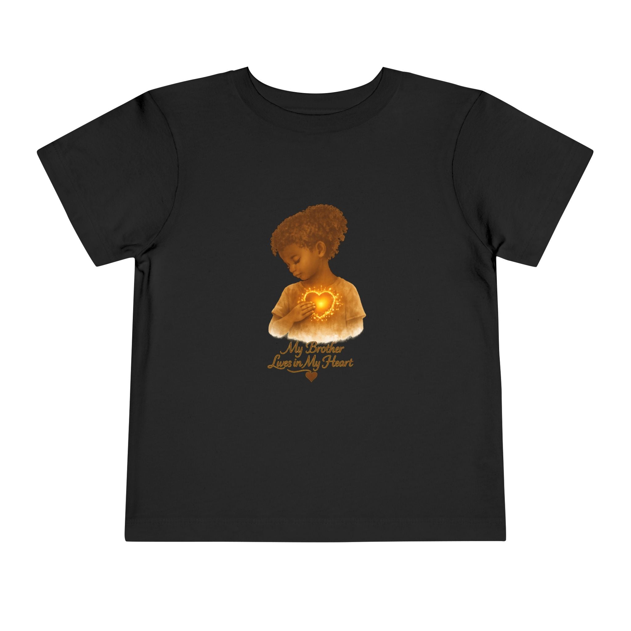 My Brother Lives in my Heart Detailed Gold Silhouette Girl