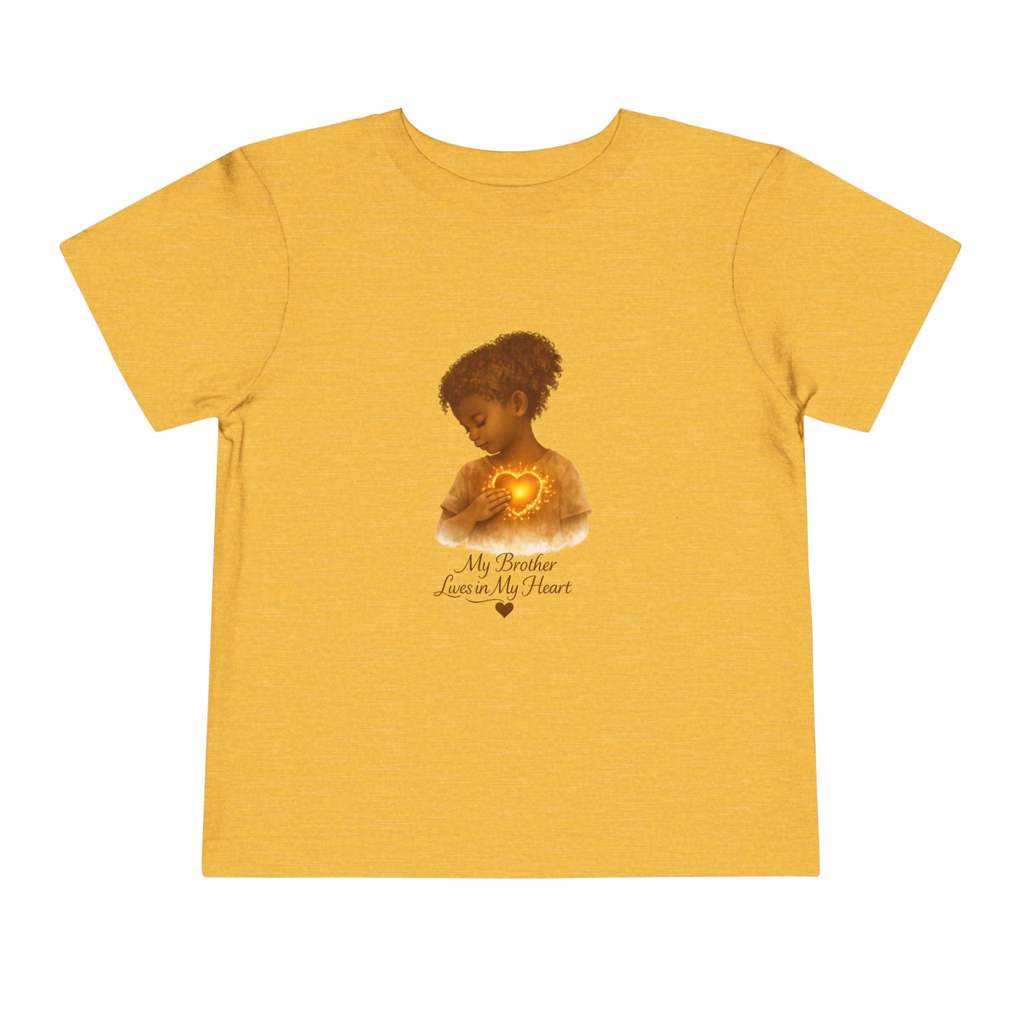 My Brother Lives in my Heart Detailed Gold Silhouette Girl