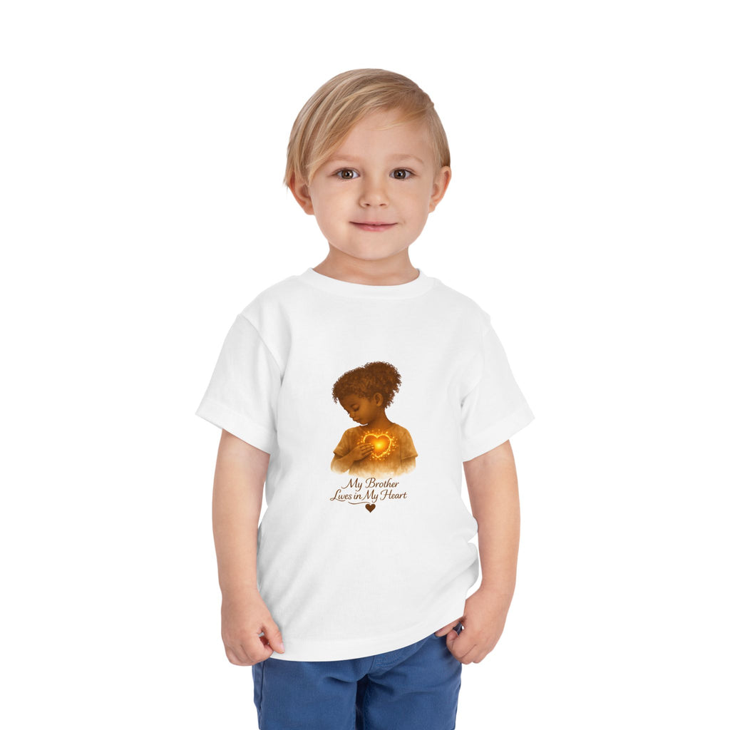 My Brother Lives in my Heart Detailed Gold Silhouette Girl