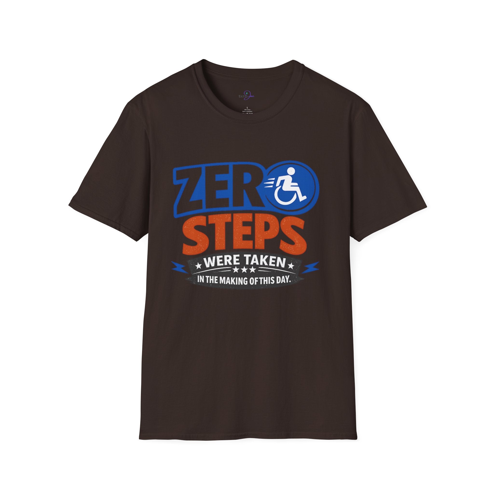 Zero Steps Were Taken T-Shirt | Wheelchair Accessibility Graphic Tee