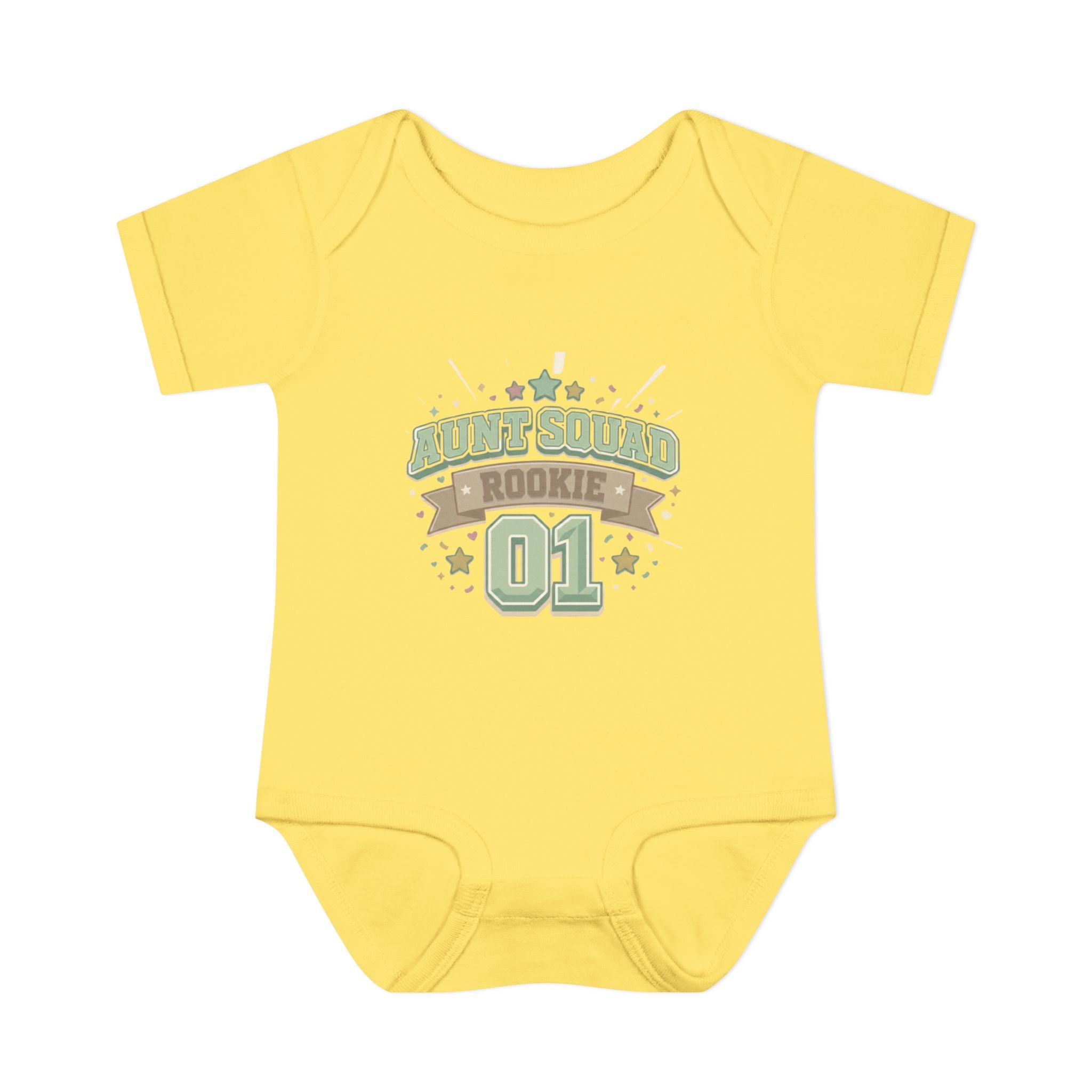 Baby Bodysuit — Aunt Squad Rookie 01 Cute Newborn Onesie