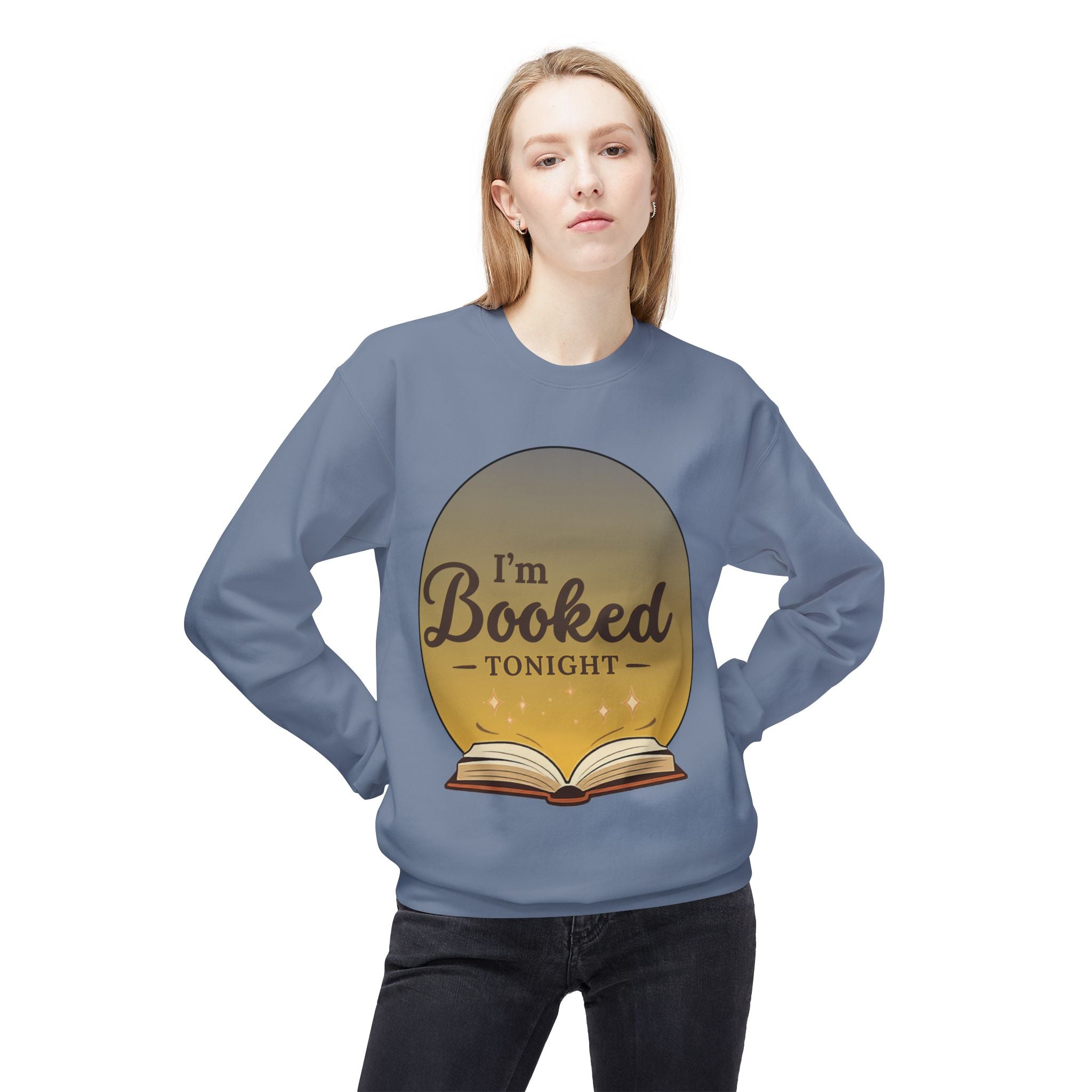 Sweatshirt — I'm Booked Tonight Cozy Reading Crewneck