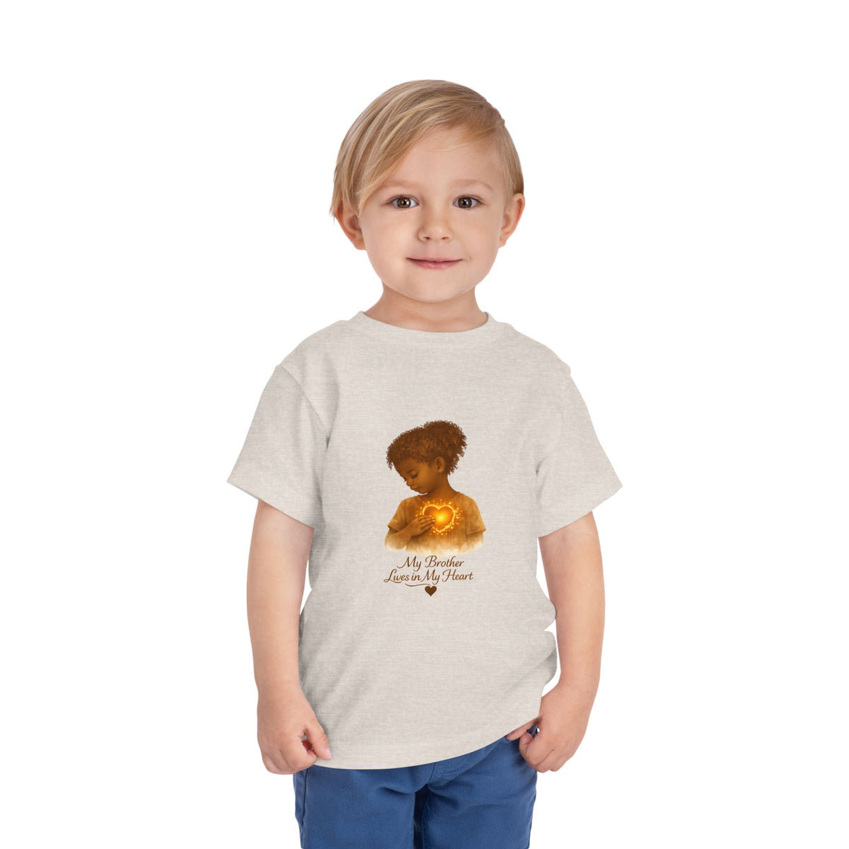My Brother Lives in my Heart Detailed Gold Silhouette Girl