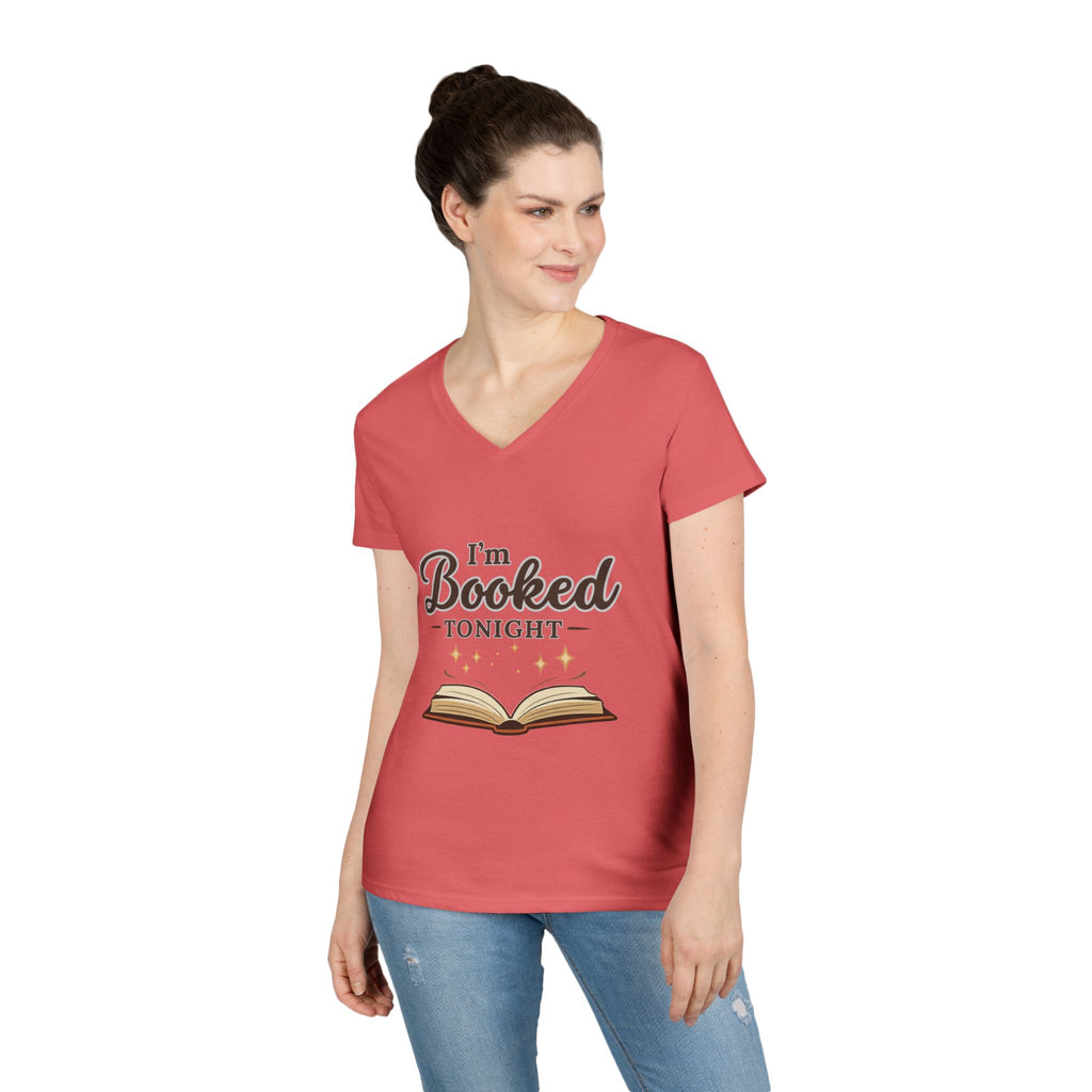 I'm Booked Tonight Ladies' V-Neck T-Shirt