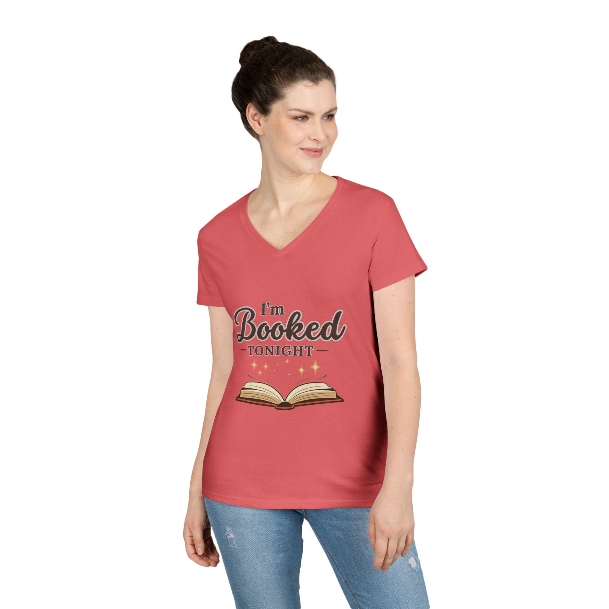 I'm Booked Tonight Ladies' V-Neck T-Shirt