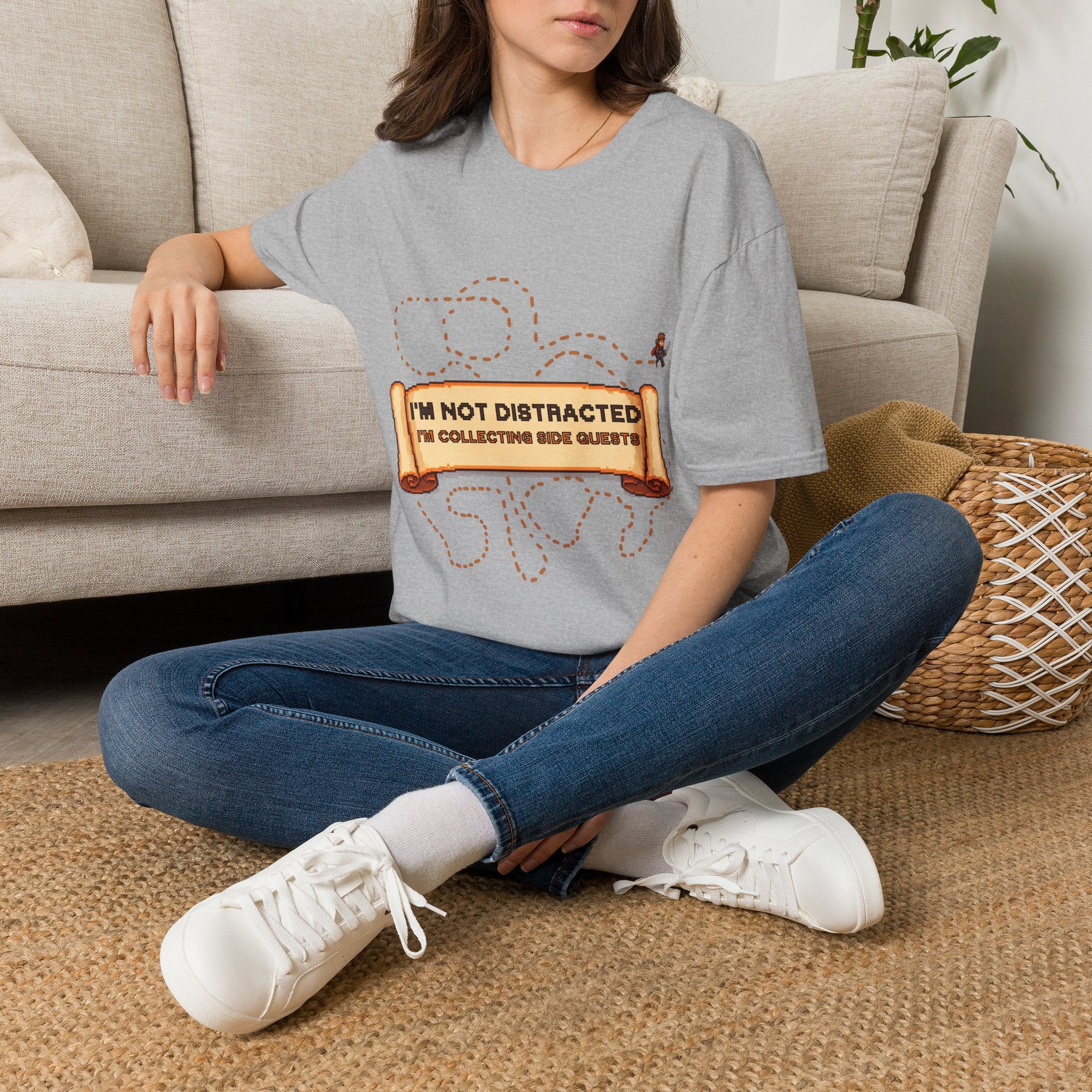 "I'm Not Distracted, I'm Collecting side quests" Adult Graphic Tee