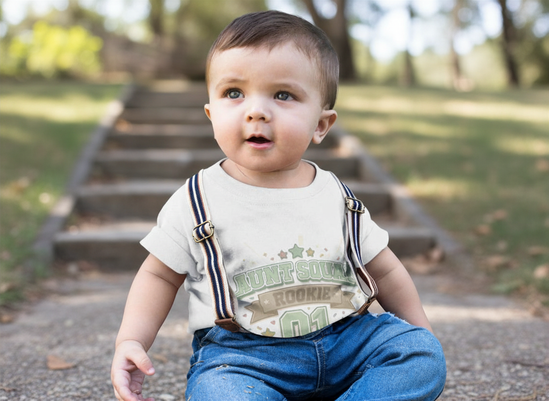 Baby Bodysuit — Aunt Squad Rookie 01 Cute Newborn Onesie