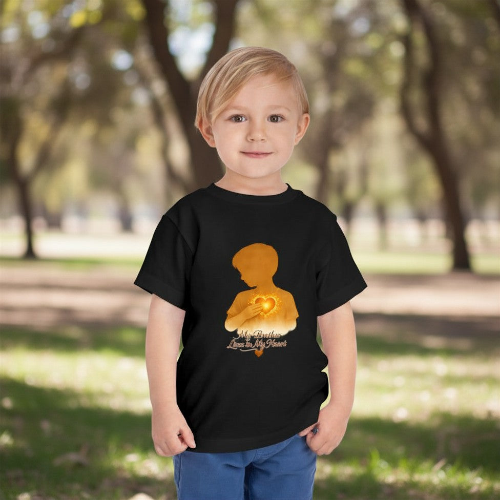 Toddler Tee - My Brother Lives in My Heart  Boy silhouette