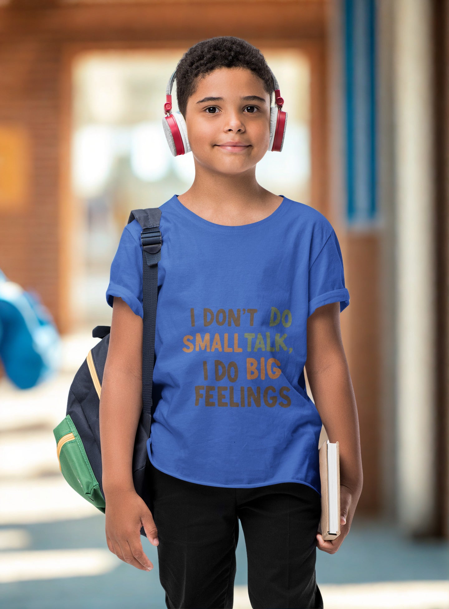 Toddler Tee — "I Don't Do Smalltalk, I Do Big Feelings" Cute Emotional Milestone Shirt