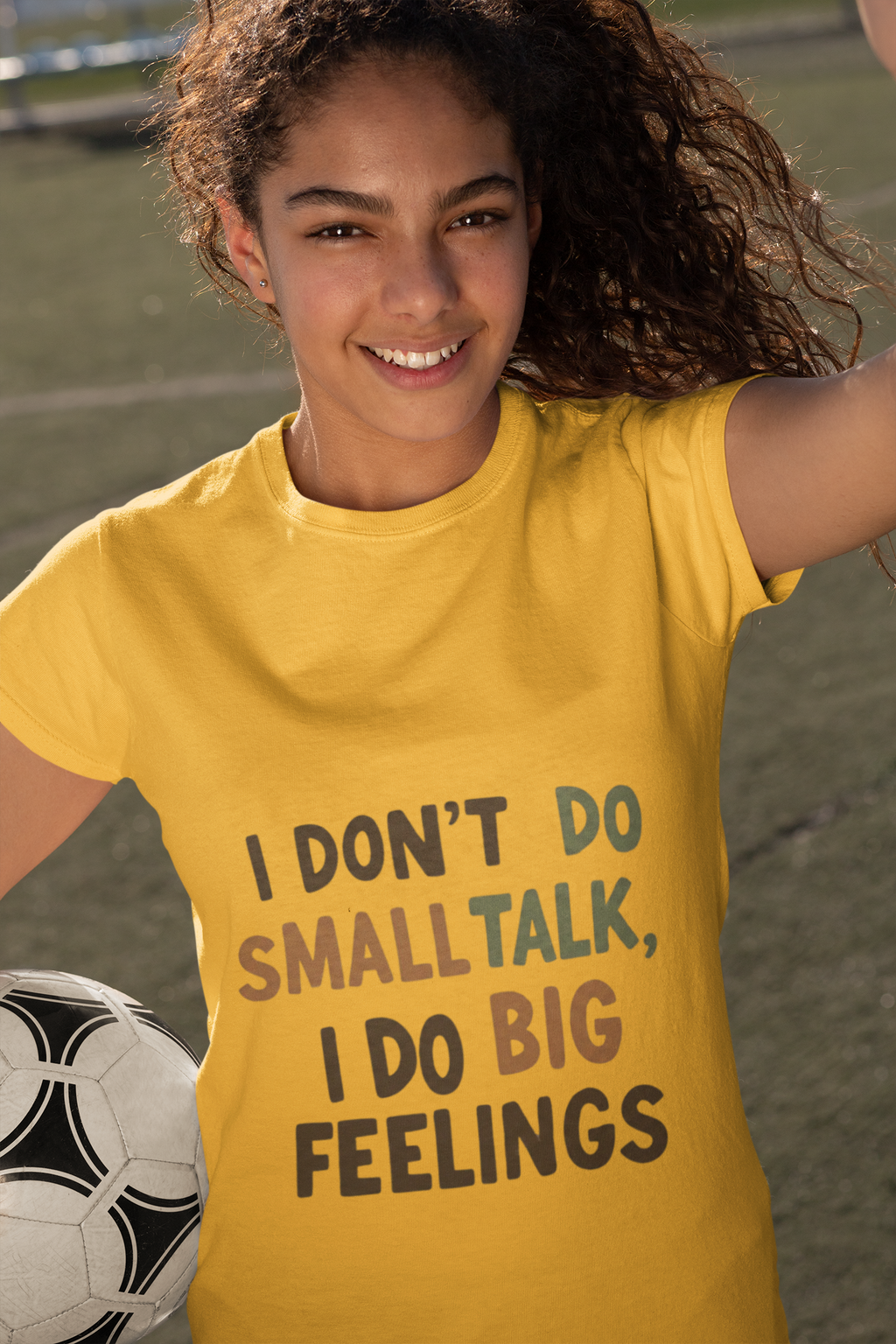 "I Don't Do Small Talk, I Do Big Feelings" Kids Graphic T‑Shirt
