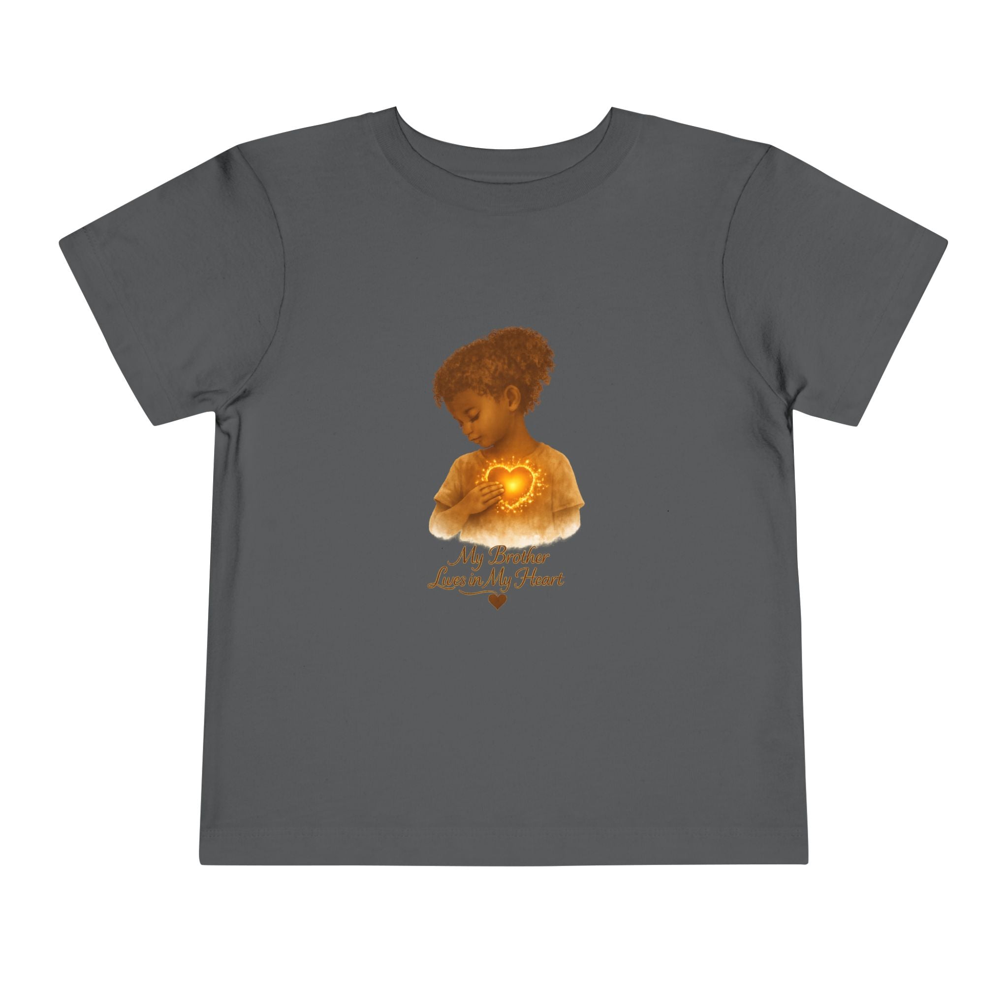 My Brother Lives in my Heart Detailed Gold Silhouette Girl