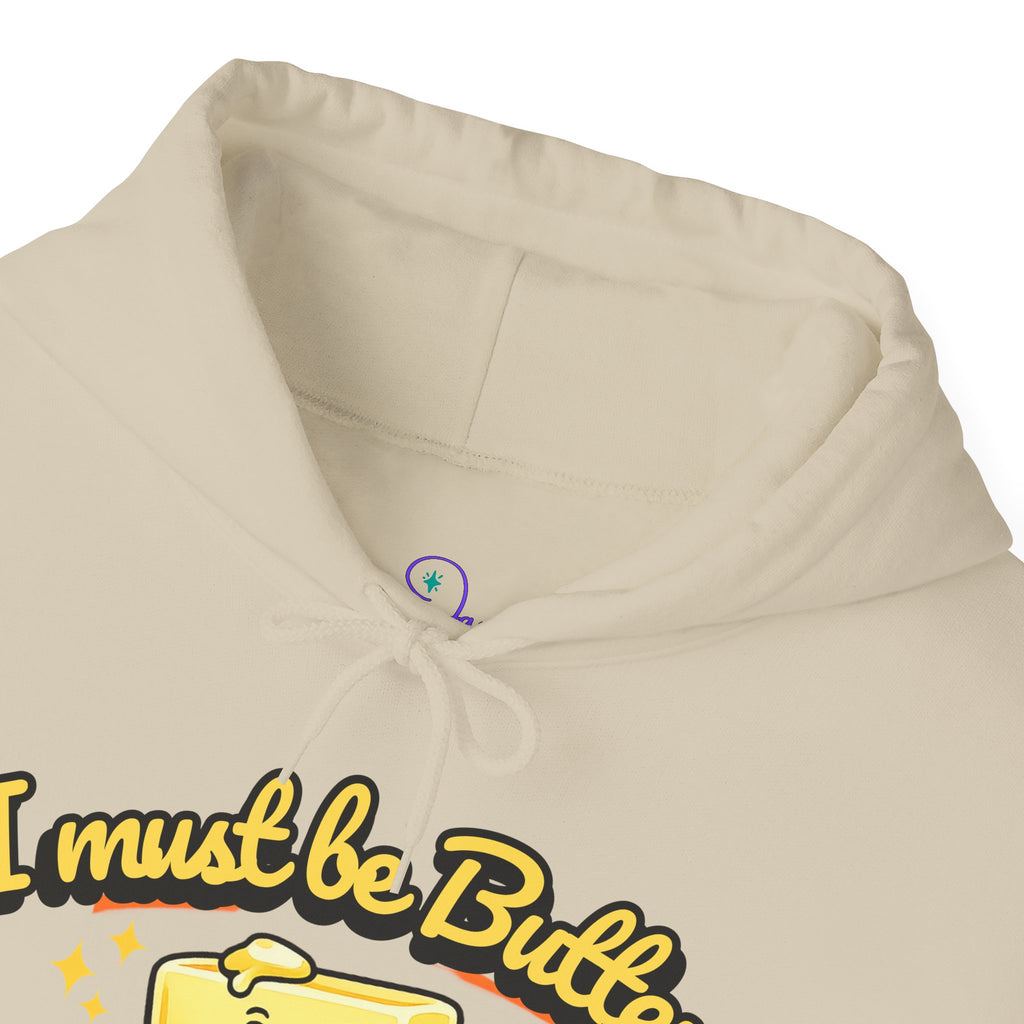 I Must Be Butter because Im on a Roll Hoodie | Cute Butter Illustration
