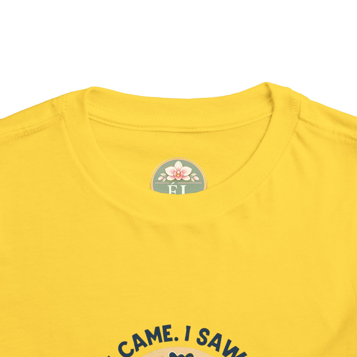 I Came I Saw I Covered My Ears Toddler Tee | Retro Sunset Boy Illustration