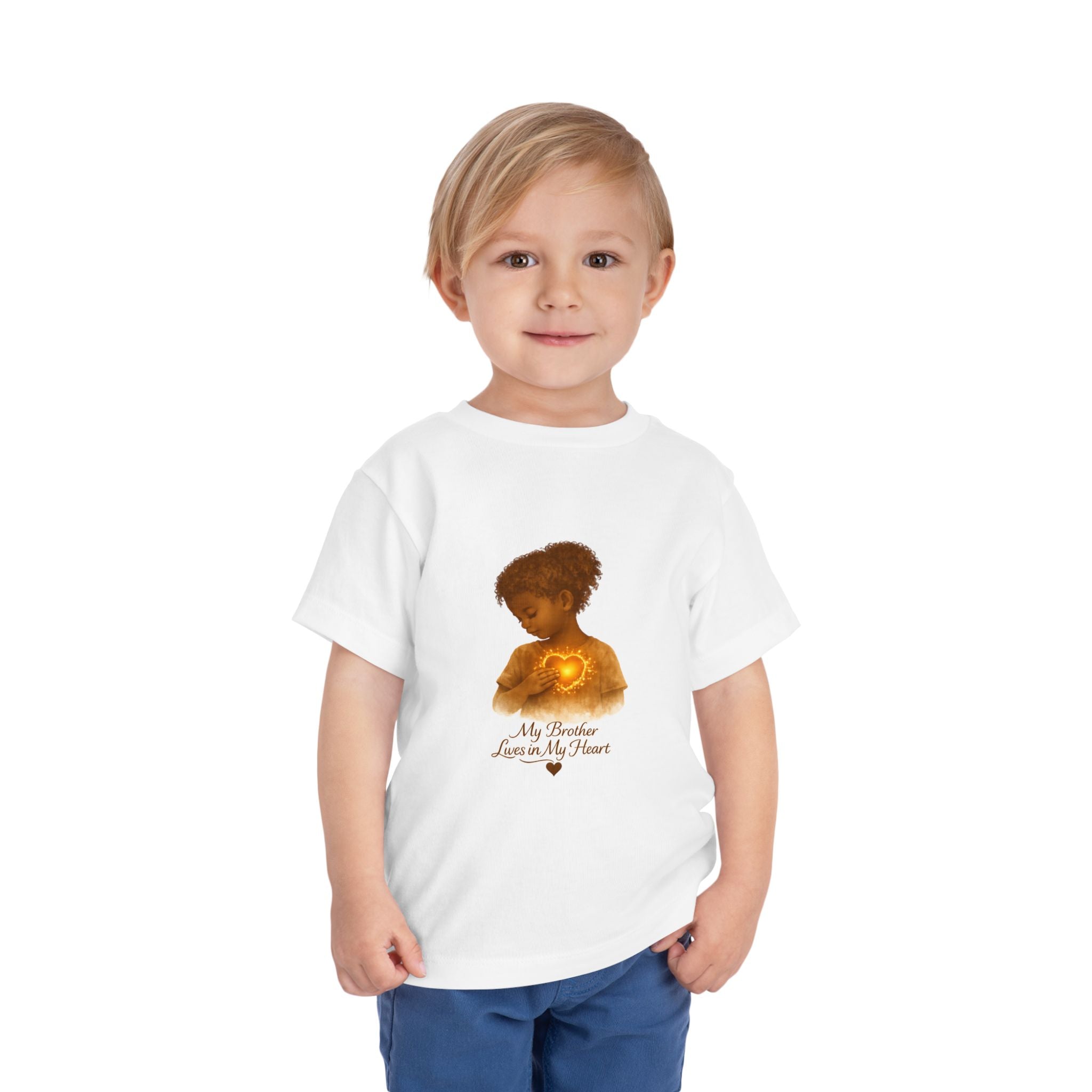 My Brother Lives in my Heart Detailed Gold Silhouette Girl