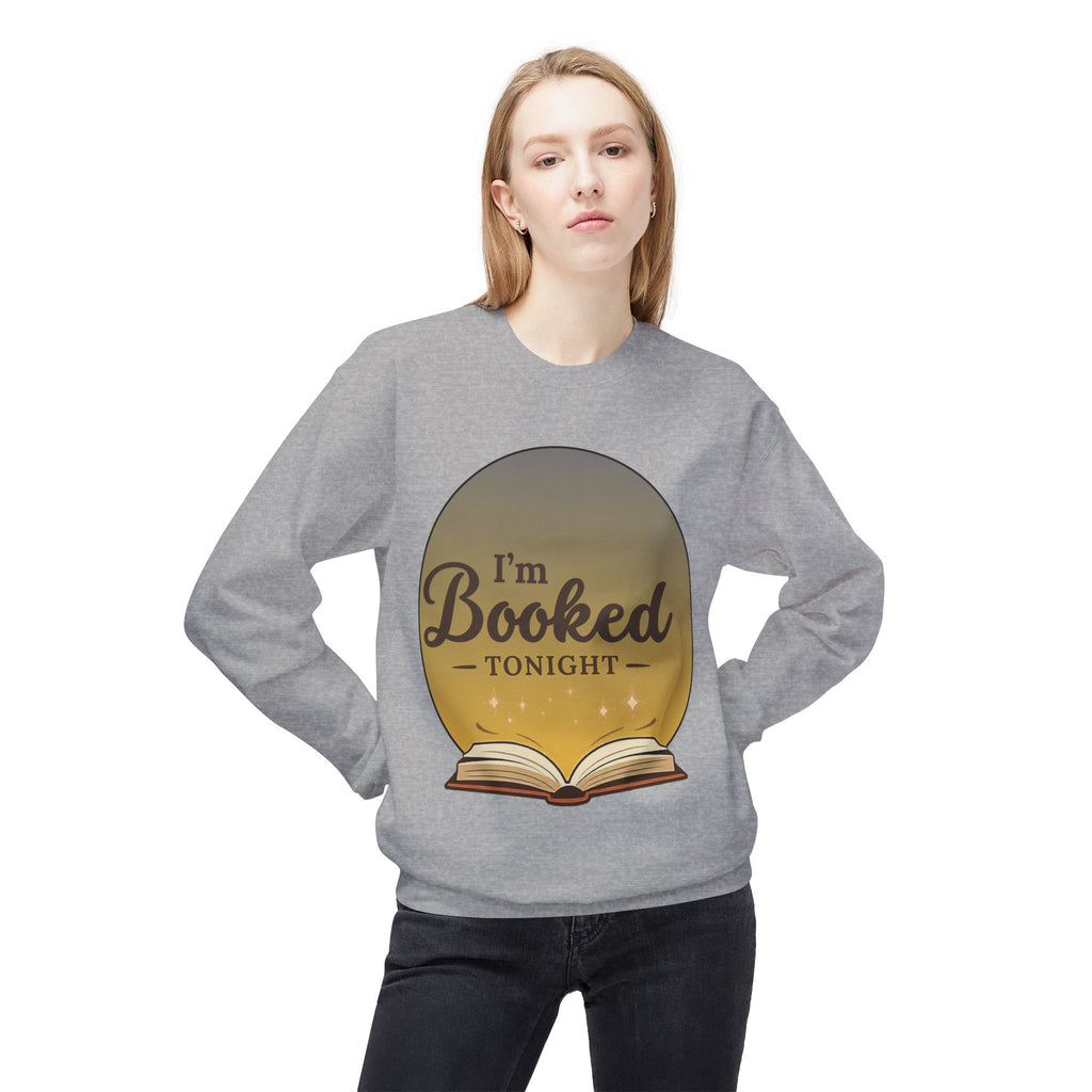 Sweatshirt — I'm Booked Tonight Cozy Reading Crewneck
