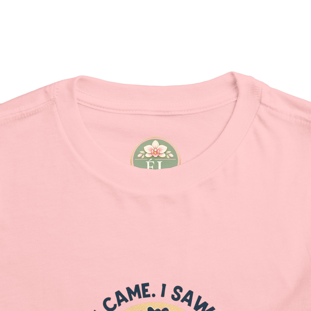 I Came I Saw I Covered My Ears Toddler Tee | Retro Sunset Boy Illustration