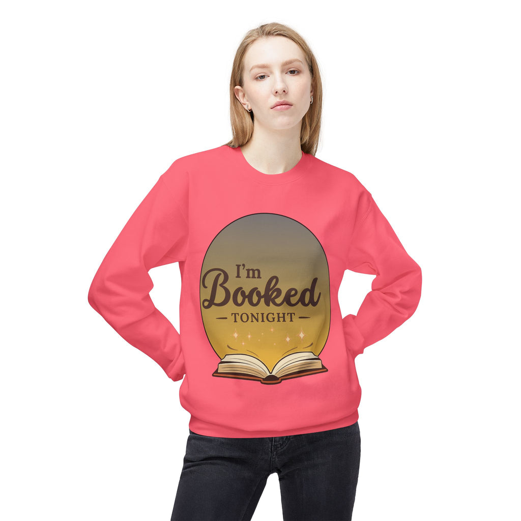 Sweatshirt — I'm Booked Tonight Cozy Reading Crewneck