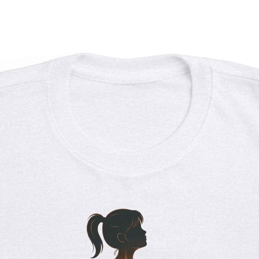 My Brother Lives in my Heart Toddler Tee |Dark Silhouette Girl Glowing Heart