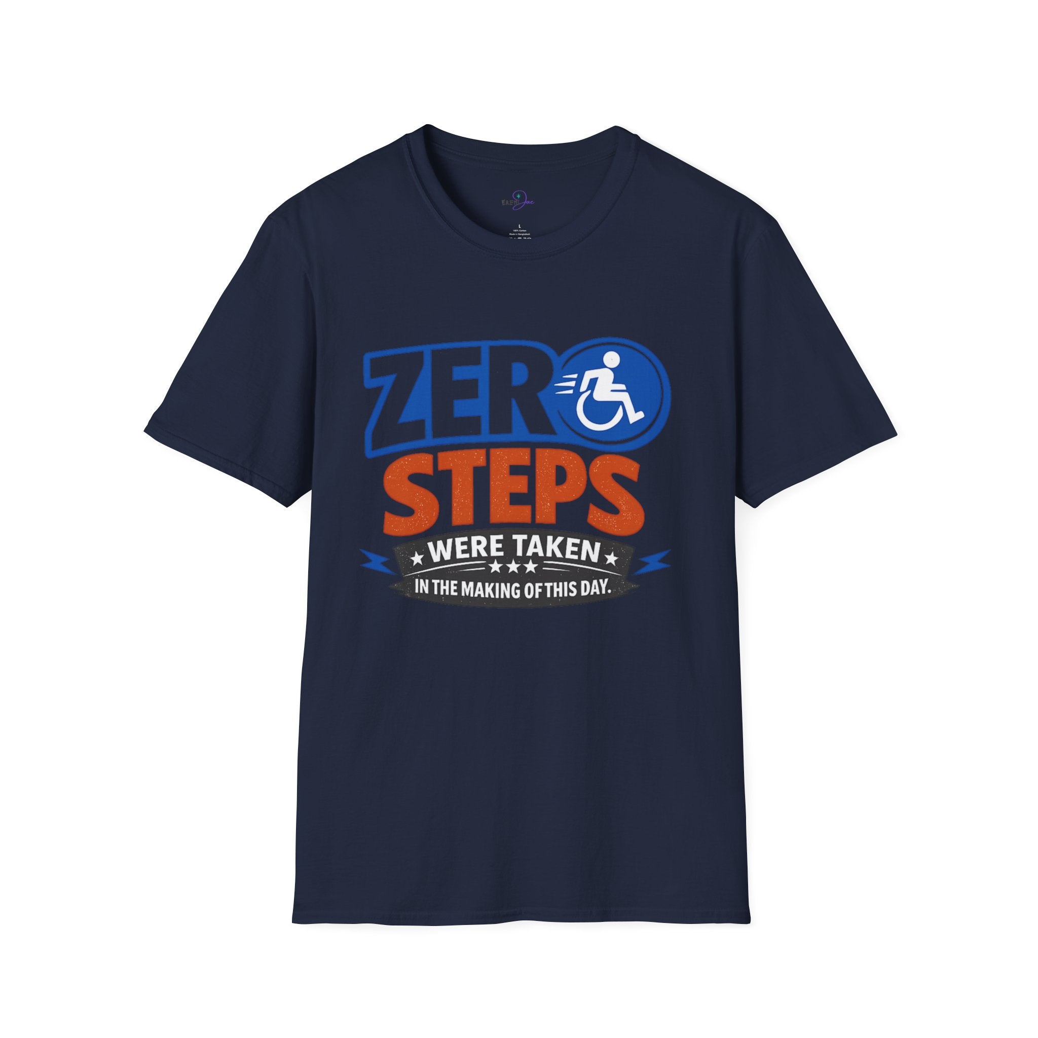 Zero Steps Were Taken T-Shirt | Wheelchair Accessibility Graphic Tee