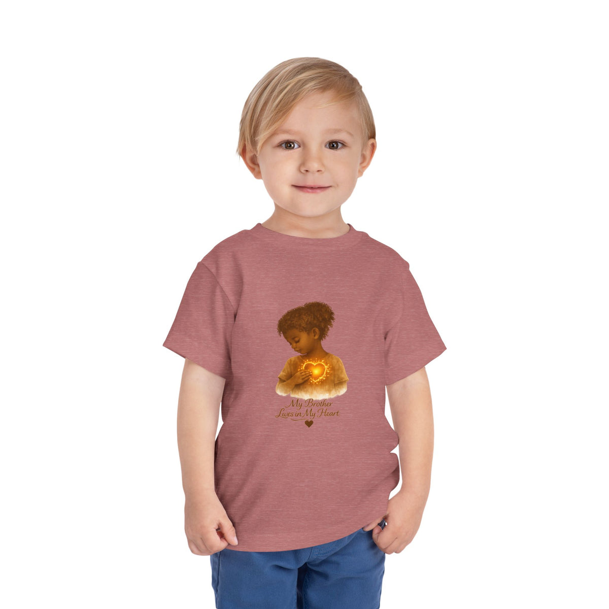 My Brother Lives in my Heart Detailed Gold Silhouette Girl