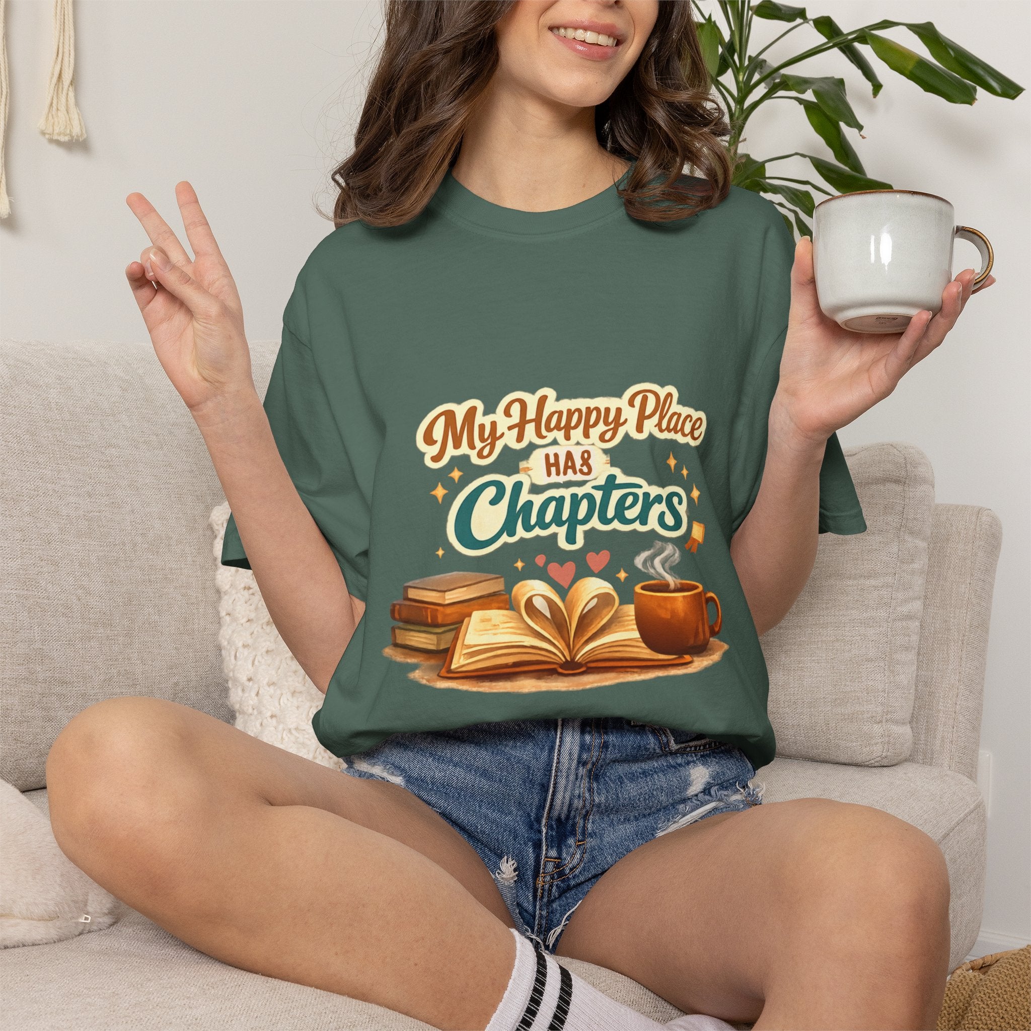 My Happy Place Has Chapters Women's T-Shirt