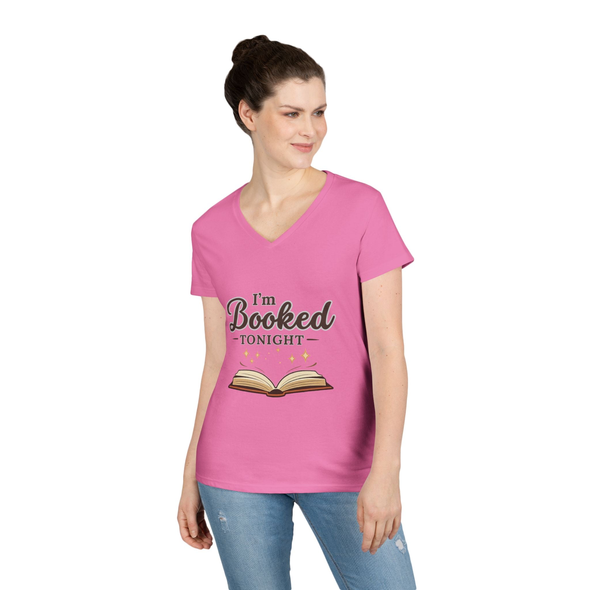 I'm Booked Tonight Ladies' V-Neck T-Shirt