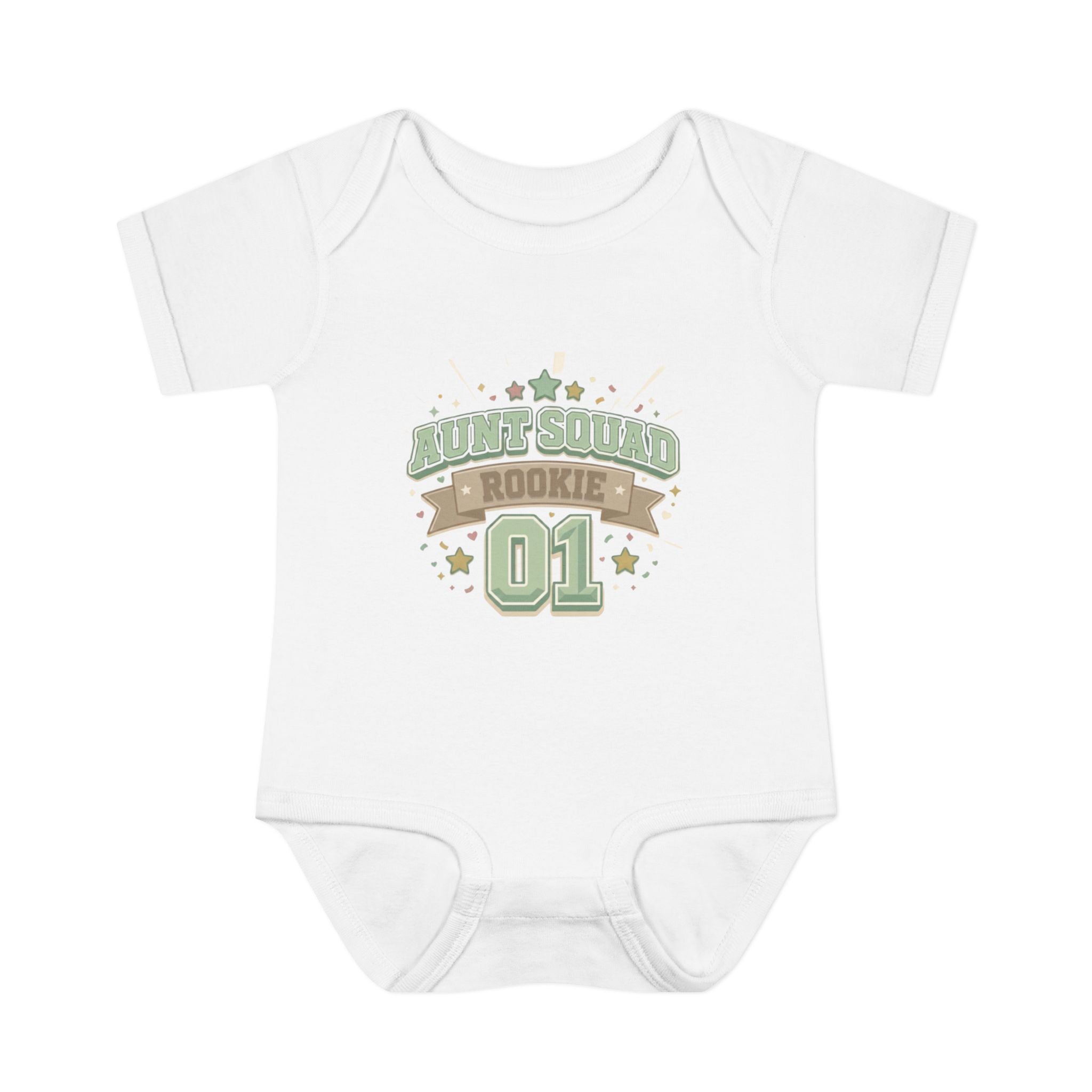 Baby Bodysuit — Aunt Squad Rookie 01 Cute Newborn Onesie