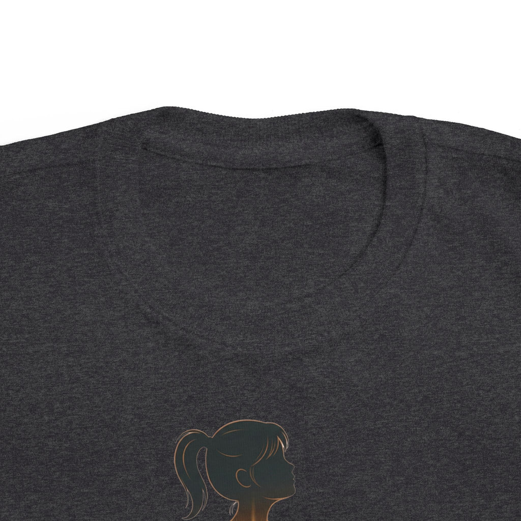 My Brother Lives in my Heart Toddler Tee |Dark Silhouette Girl Glowing Heart