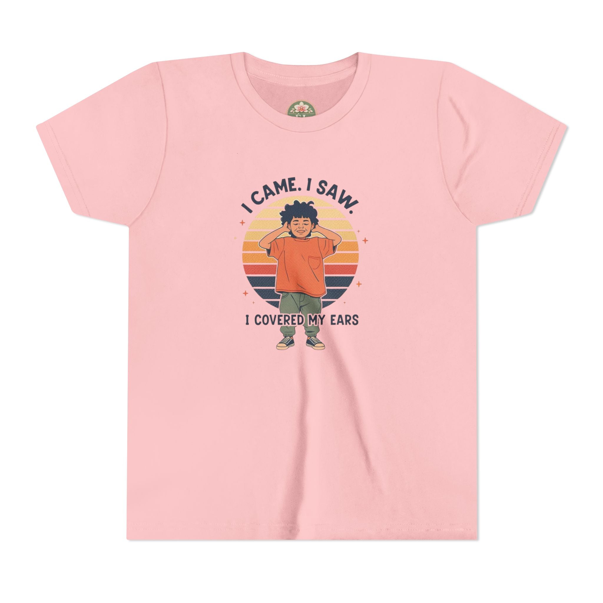 I Came I Saw I Covered My Ears T-Shirt | Kid Retro Sunset Graphic Tee