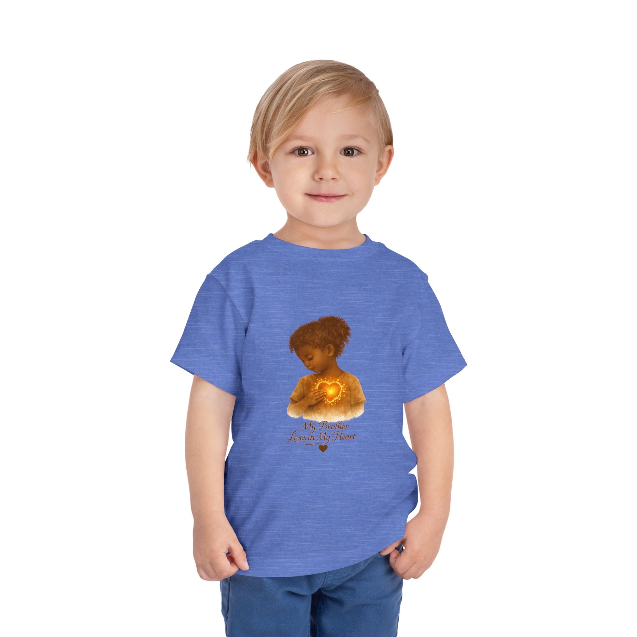 My Brother Lives in my Heart Detailed Gold Silhouette Girl