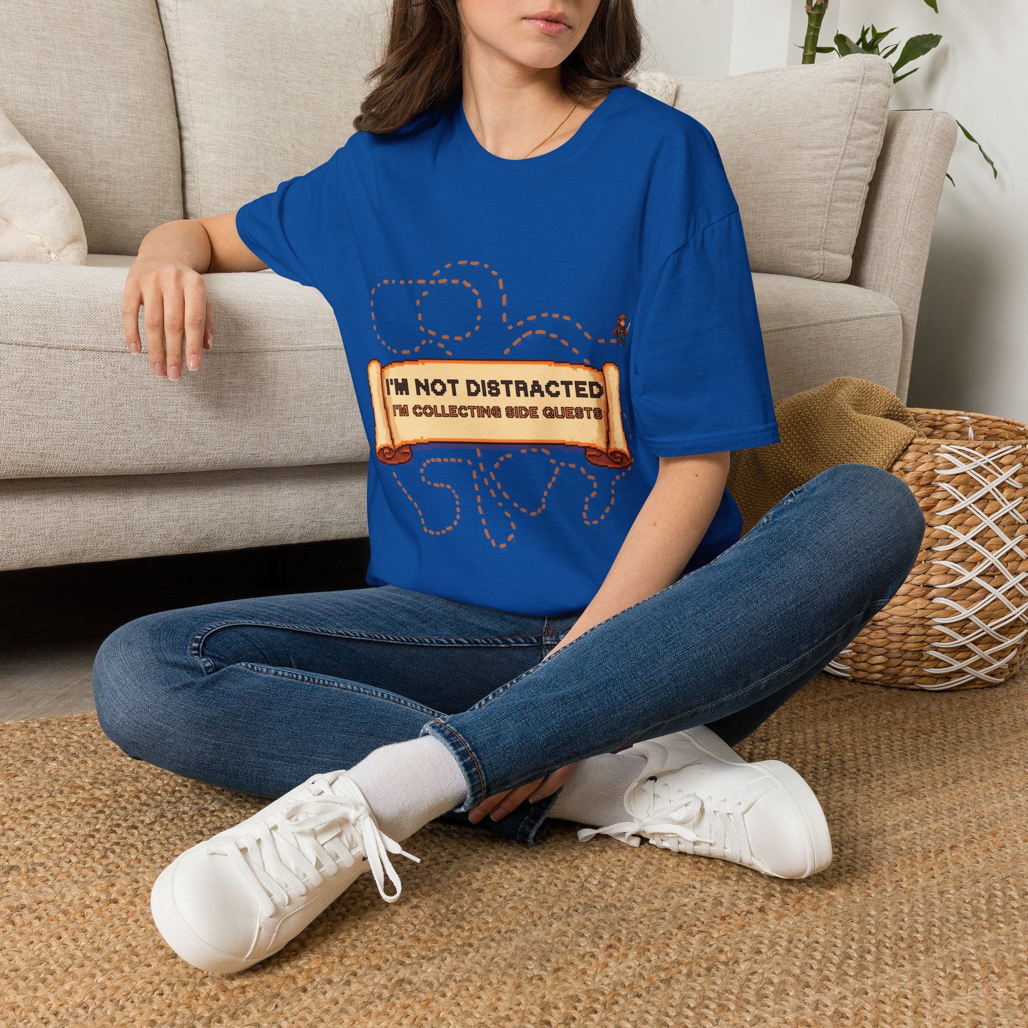 "I'm Not Distracted, I'm Collecting side quests" Adult Graphic Tee