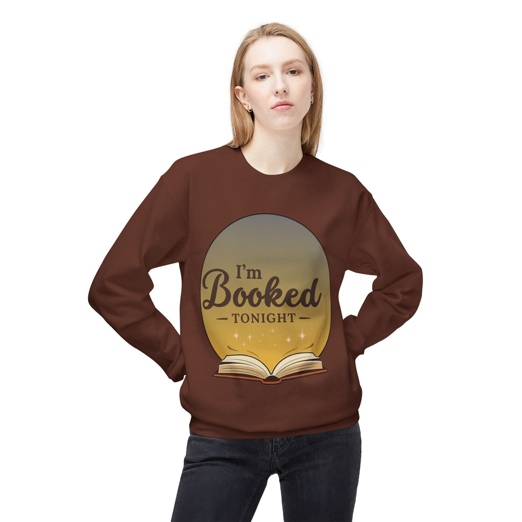 Sweatshirt — I'm Booked Tonight Cozy Reading Crewneck