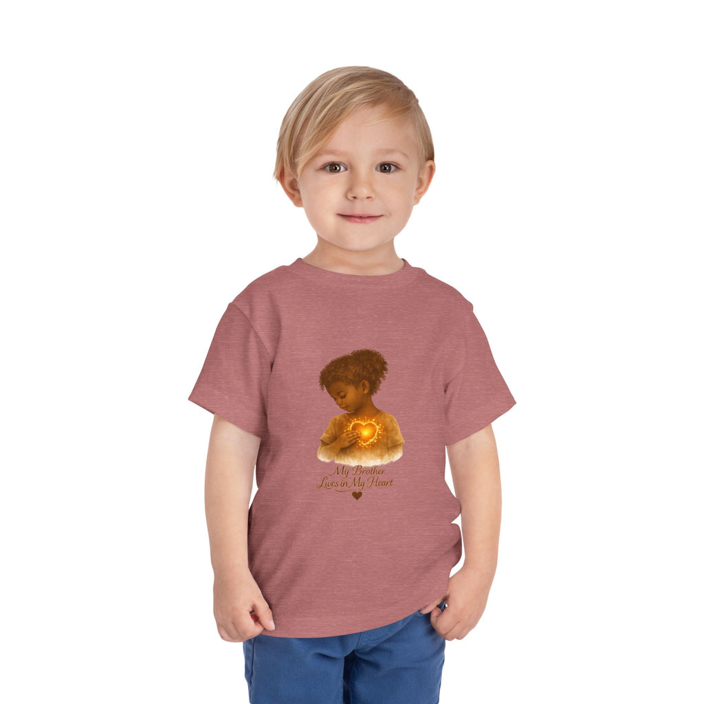 My Brother Lives in my Heart Detailed Gold Silhouette Girl