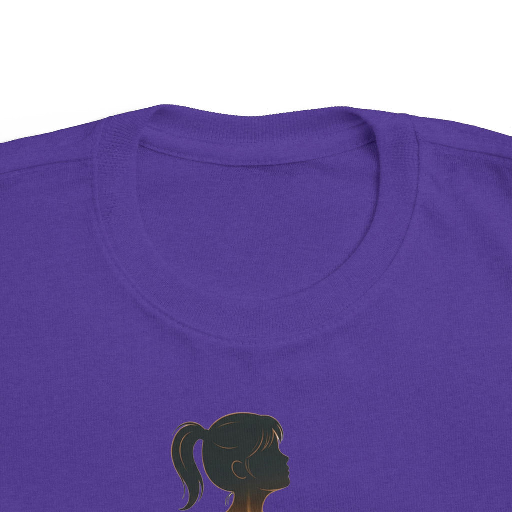My Brother Lives in my Heart Toddler Tee |Dark Silhouette Girl Glowing Heart
