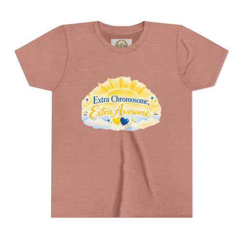 Youth Tee - "Extra Chromosome, Extra Awesome"  Down Syndrome Awareness Shirt